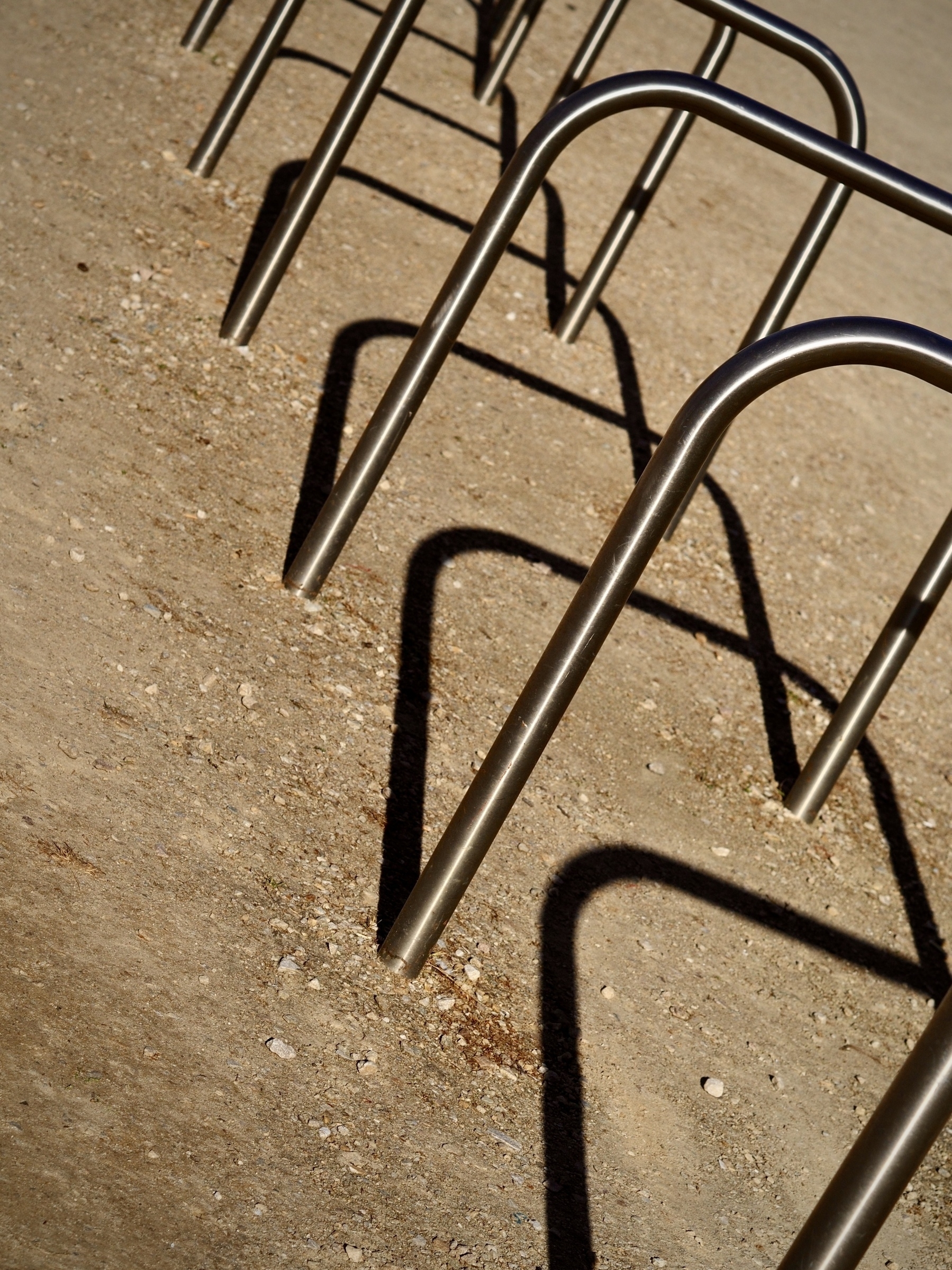 Bike racks and their shadows